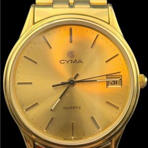 Gold Quartz Men's Watch